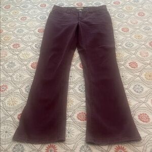 Democracy boot cut jeans, plum color, size 8.